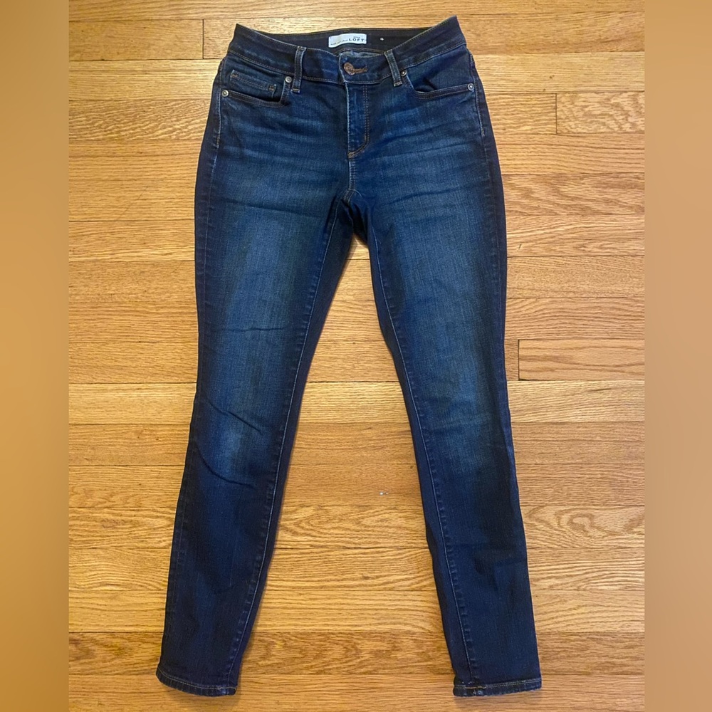 LOFT petite curvy skinny denim jeans